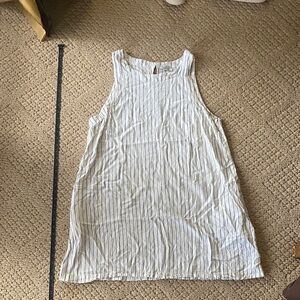 a new day Sleeveless Striped Dress - White and Gray
